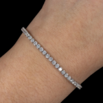 5ct lab diamond tennis bracelet in 18k white gold