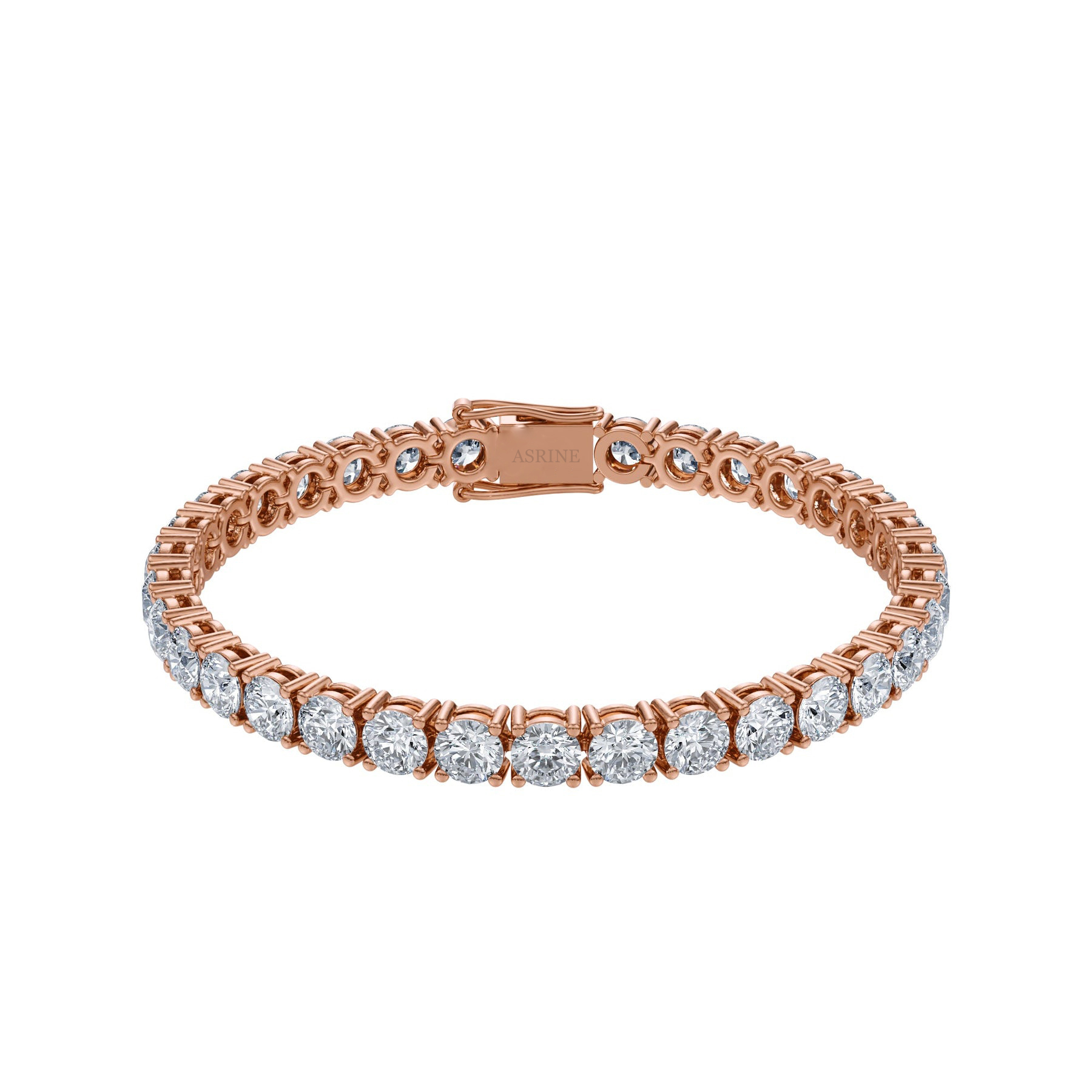Asrine 16ctw Round Diamond Tennis Bracelet - Image 2