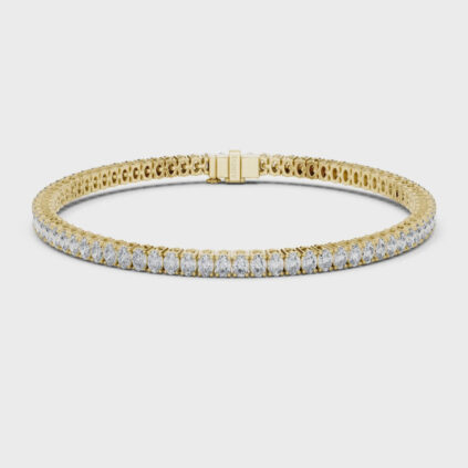 Custom Made 11.90ct Oval Lab Diamond Tennis Bracelet