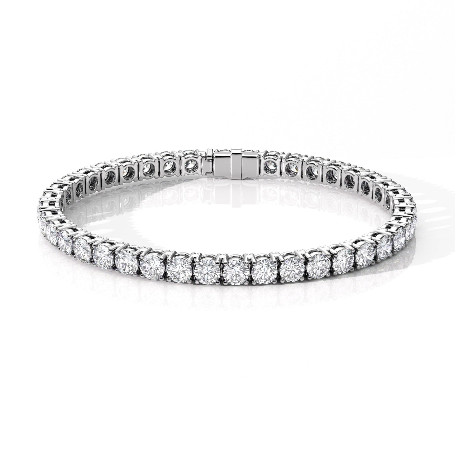 Custom Made Classic 12ct Diamond Tennis Bracelet