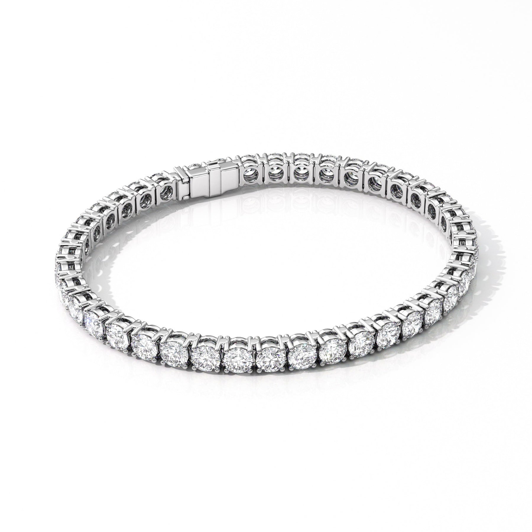 Custom Made Classic 12ct Diamond Tennis Bracelet - Image 5