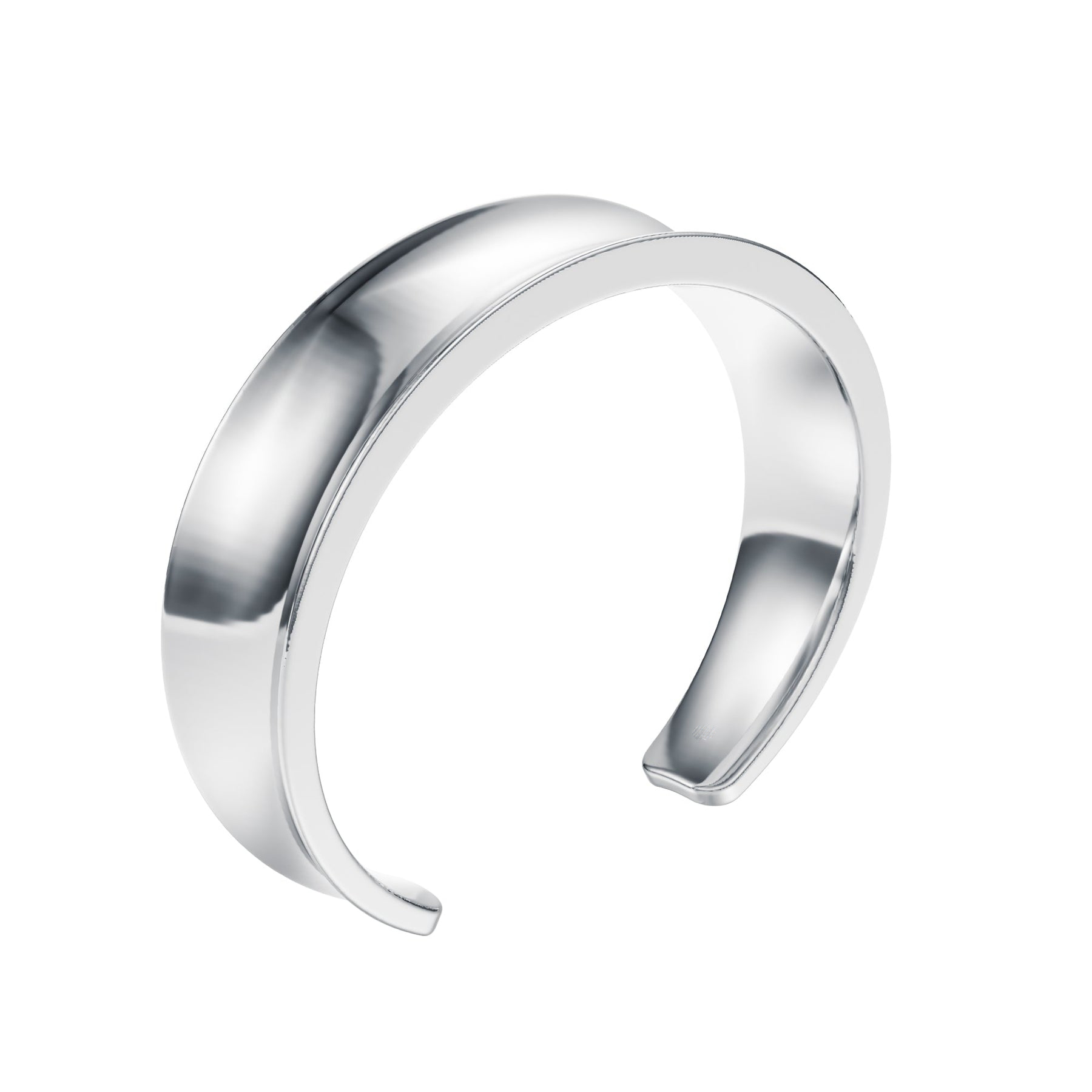 Custom Solid Gold 15mm Wide Open-Cuff Bangle Bracelet - Image 7