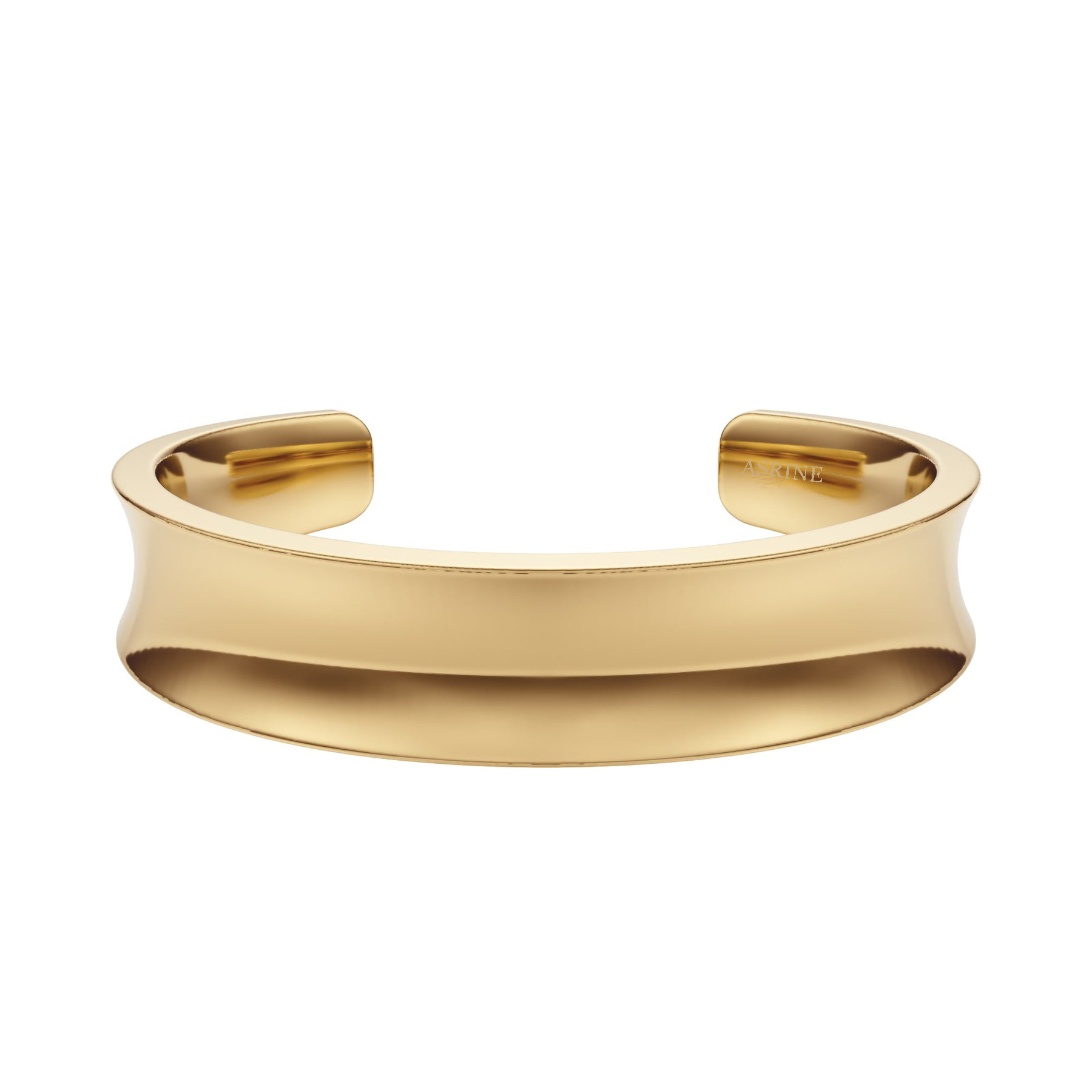 Custom Solid Gold 15mm Wide Open-Cuff Bangle Bracelet - Image 13