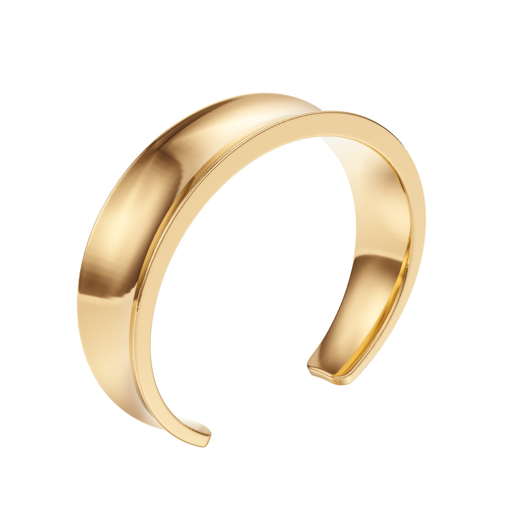 Custom Solid Gold 15mm Wide Open-Cuff Bangle Bracelet - Image 11