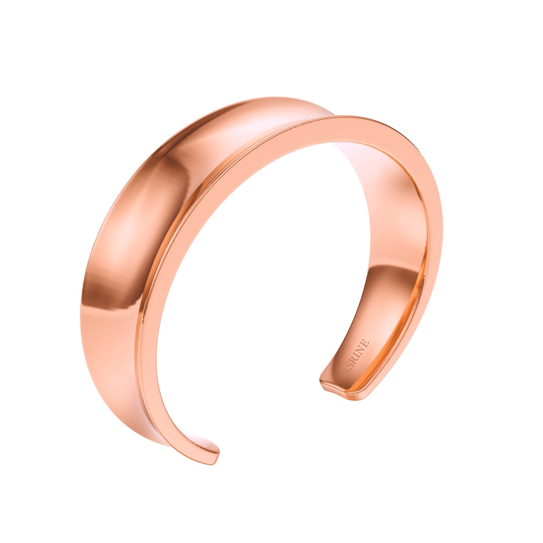 Custom Solid Gold 15mm Wide Open-Cuff Bangle Bracelet - Image 8