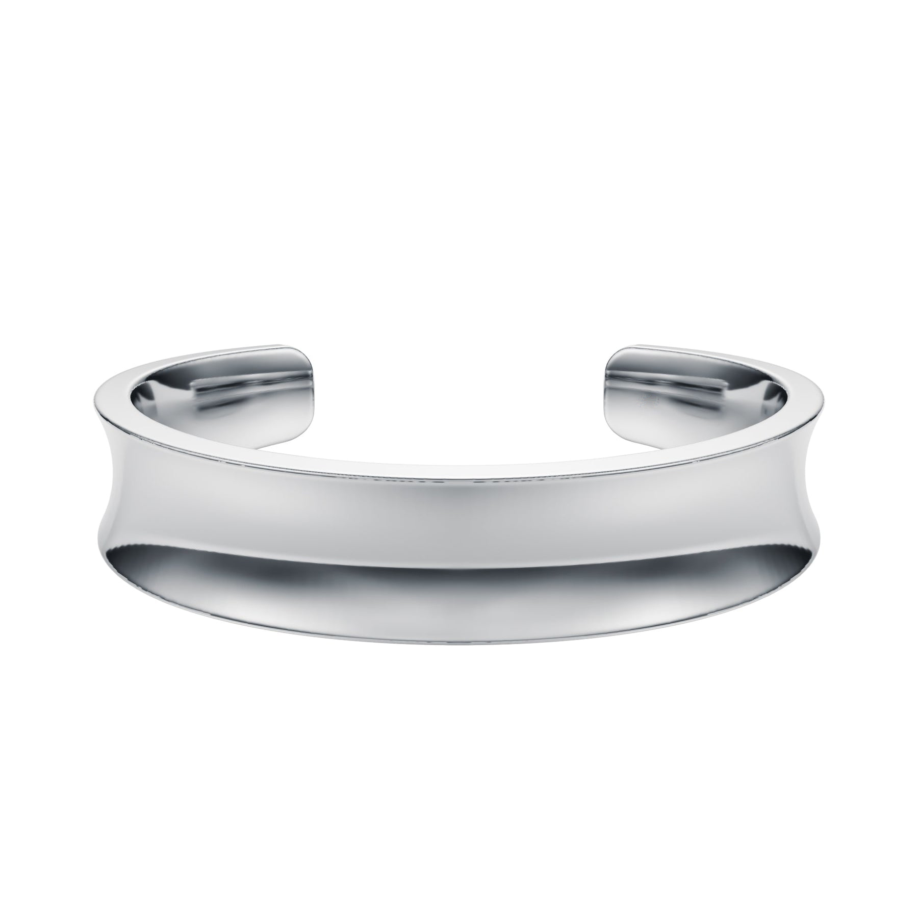 Custom Solid Gold 15mm Wide Open-Cuff Bangle Bracelet - Image 5