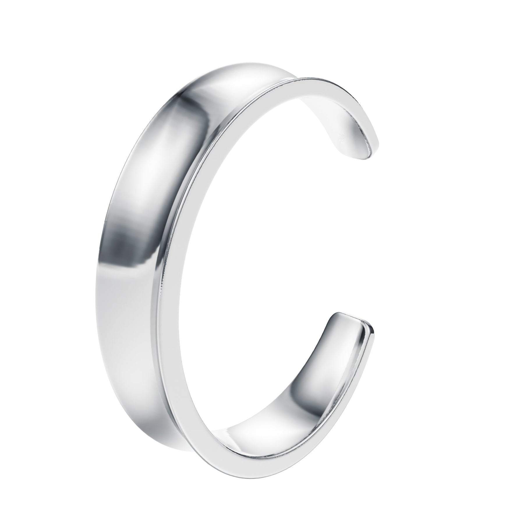 Custom Solid Gold 15mm Wide Open-Cuff Bangle Bracelet - Image 6