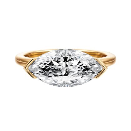 Adore Half Bezel Marquise Diamond Engagement Ring - R1054